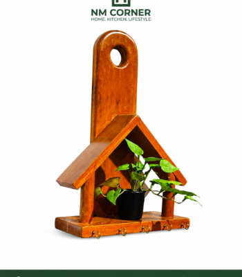 Wooden Birdhouse Key Holder with Wall Hanging Hook - NM Corner
