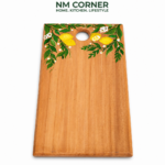 Hand Painted Wooden Chopping Board with Lemon Design - NM Corner