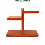 Mahogany Wooden 2-Tier Mini Display Stand - NM Corner
