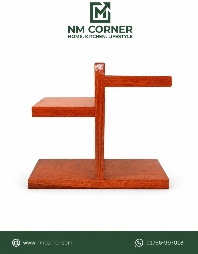 Mahogany Wooden 2-Tier Mini Display Stand - NM Corner