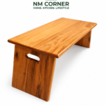 Mahogany Wooden Low Bench with Carry Handle - NM Corner