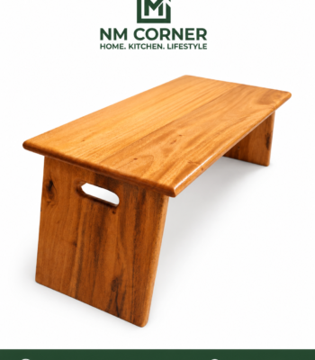 Mahogany Wooden Low Bench with Carry Handle - NM Corner